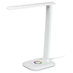 Настольный светильник ЭРА NLED-502-11W-W светодиодный с RGB ночником белый | Светодиодные настольные лампы