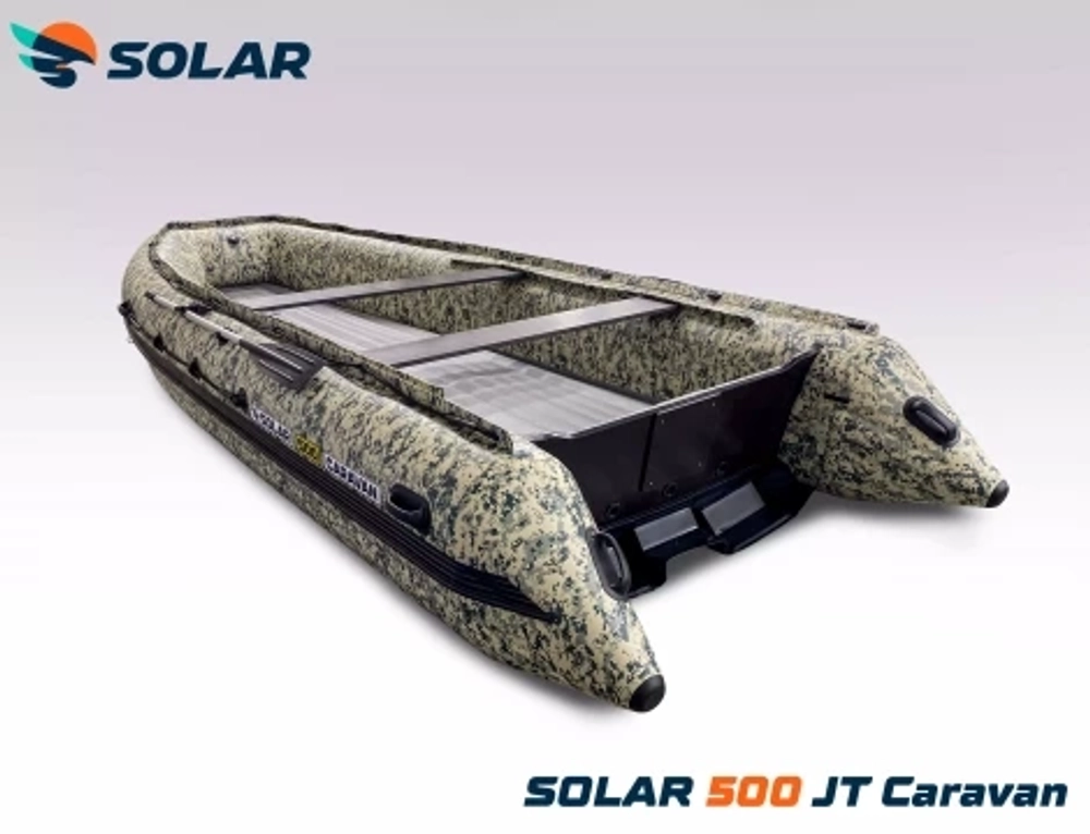 Лодка надувная моторная solar-500 caravan jet tunnel