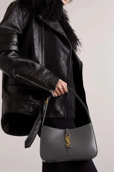 Сумка Saint Laurent Le 5 à 7 Hobo серый