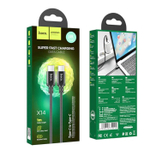 Usb Кабель-зарядка Type-C на Type-C Hoco X14 Double 3A 60W 1м в тканевой оплетке черный