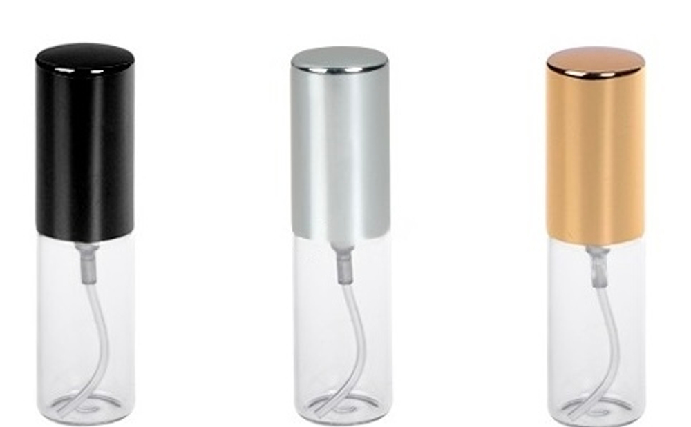 Parfüümipudel alumiiniumkorgiga 5 ml