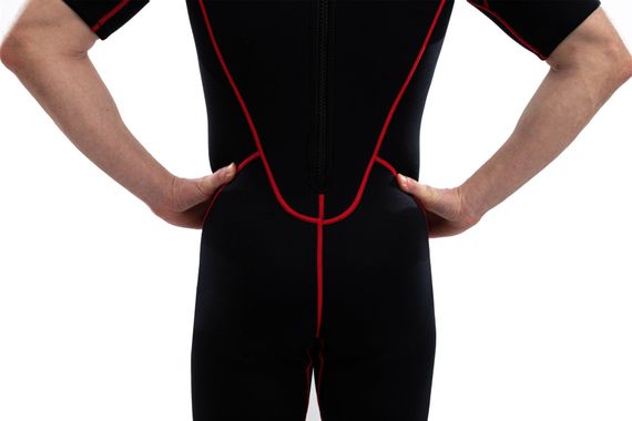 Гидрокостюм Marlin Malibu Shorty Man черно-красный 2,5 мм