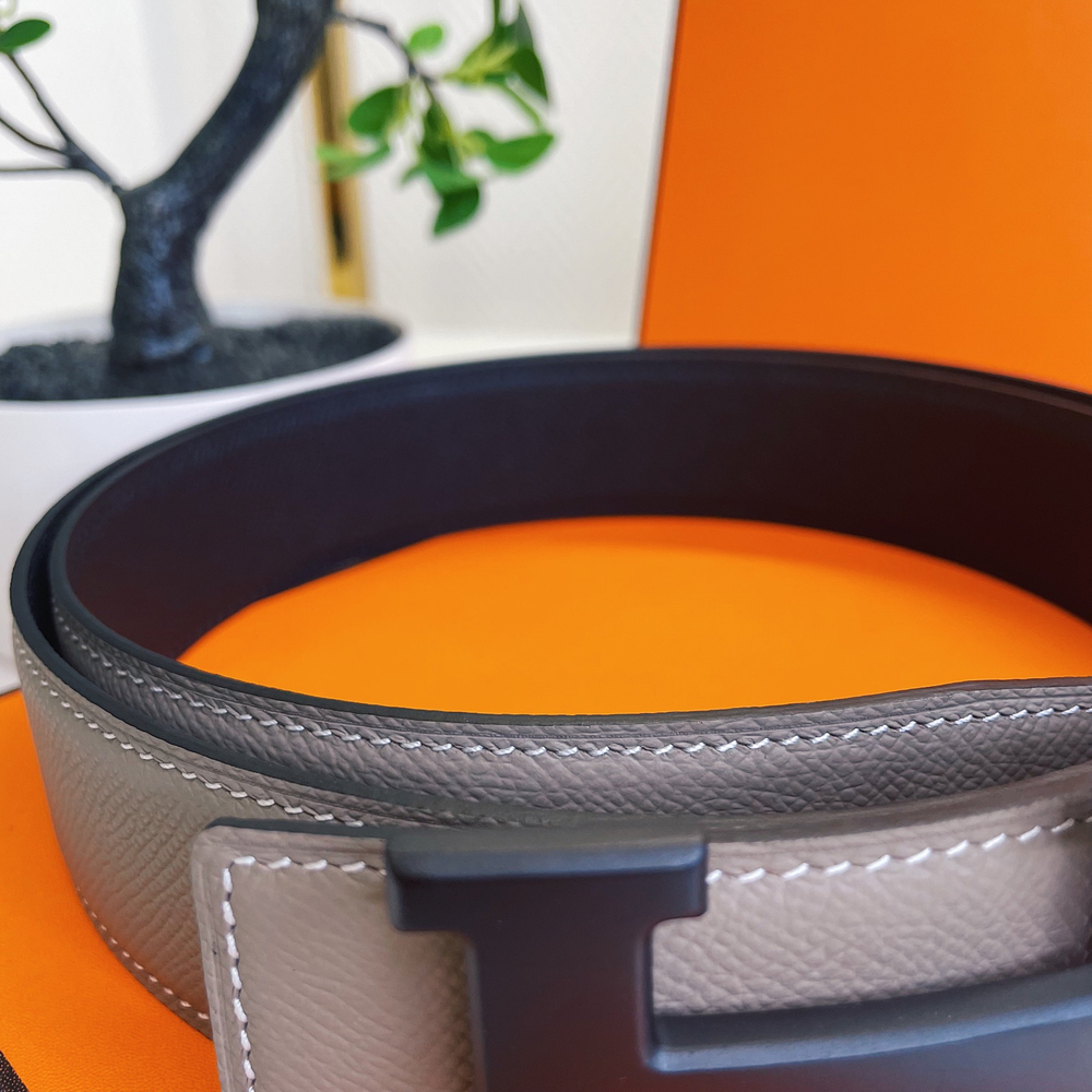 Hermes Кожаный двусторонний ремень