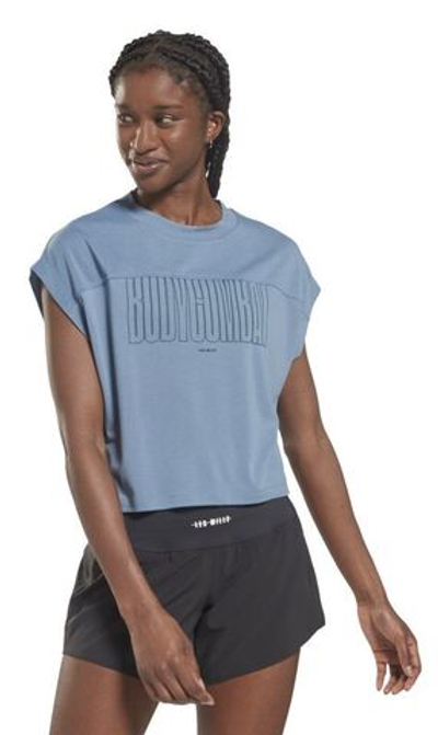 Женская футболка теннисная Reebok Les Mills BodyCombat Supremium Tee W - blue slate