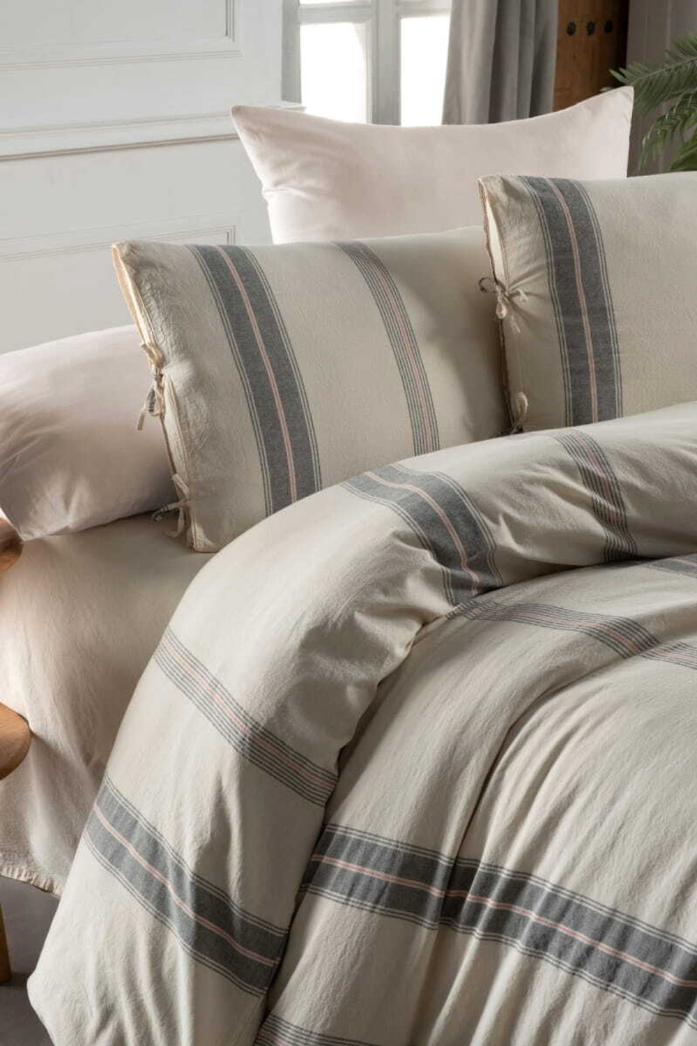 Постельное белье 2 спальное евро Arya home Yarn Dyed Norah