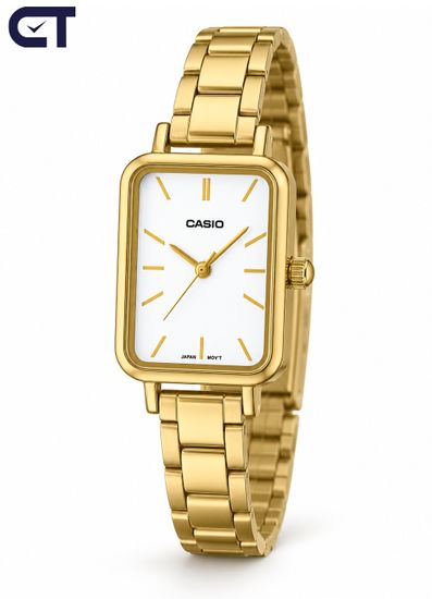 CASIO LTP-V009G-7E CASIO Collection женские наручные часы — золотистый корпус, светлый циферблат и утончённый винтажный стиль