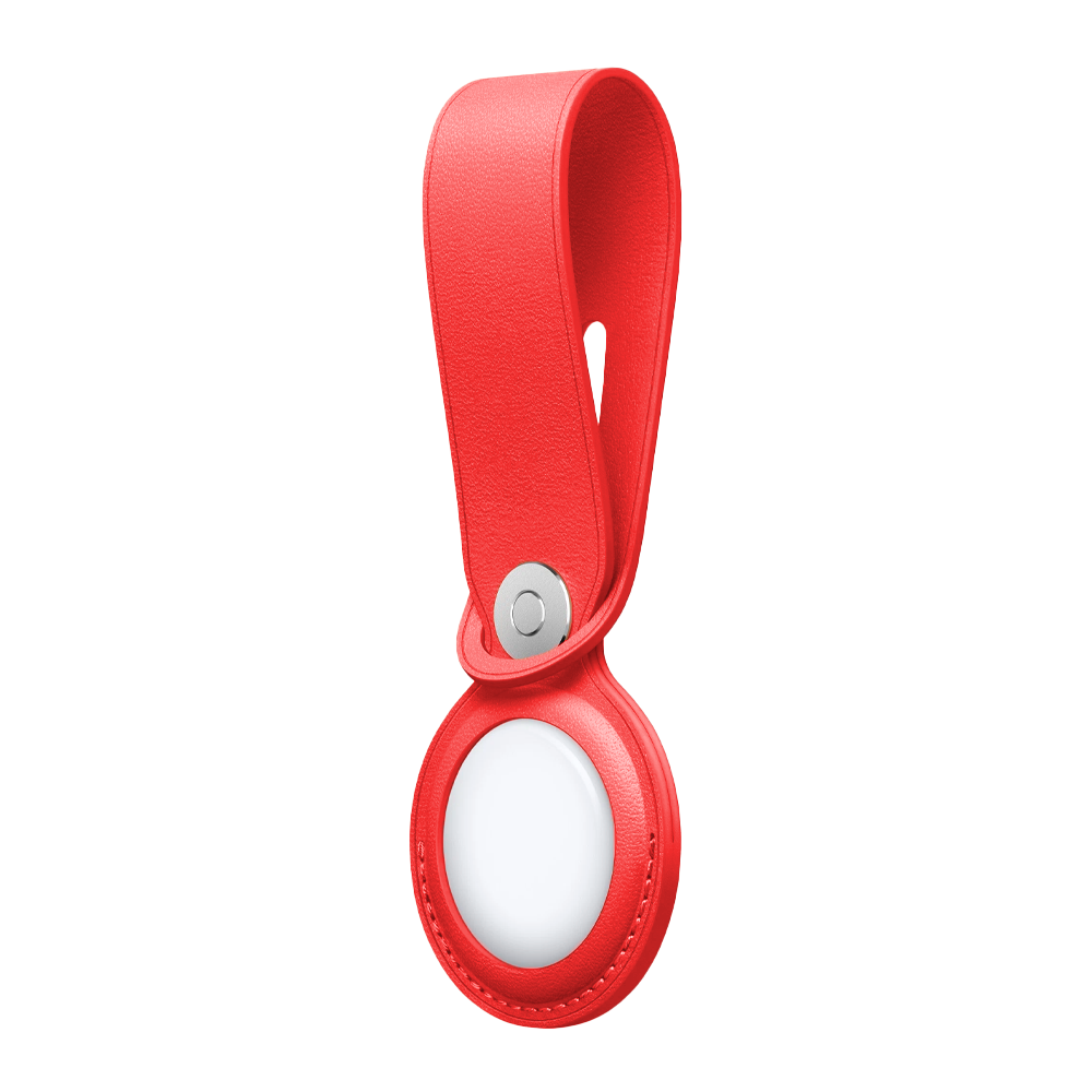 Кожаный брелок-подвеска Apple Leather Loop для AirTag, Red (Красный)