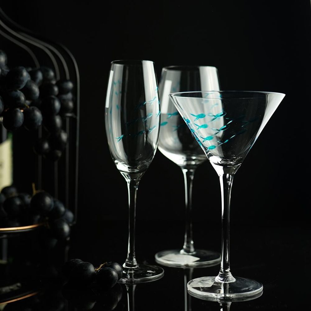 Бокал для вина 430 мл "Abyss" декор d 8,3/6,6 см h22 см P.L. - BarWare [6]