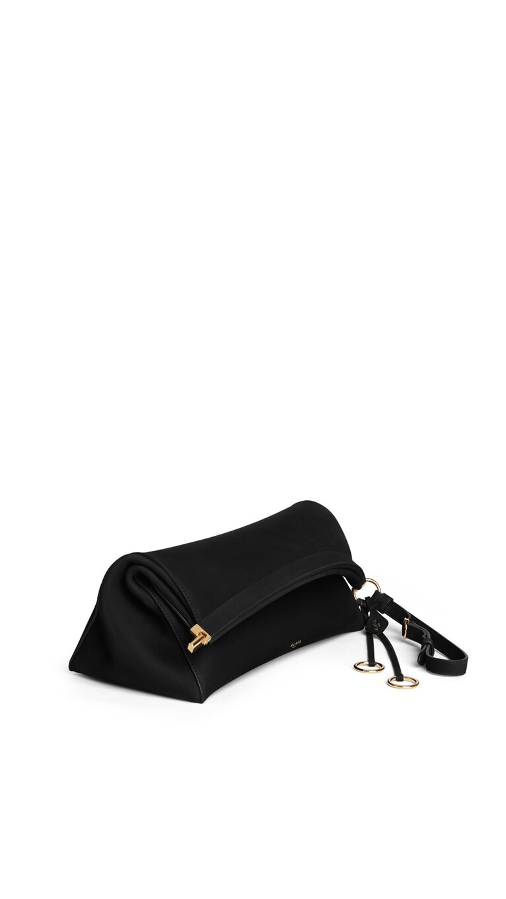 ALAÏA СУМКА-КЛАТЧ LE CLICK CLUTCH 42 ИЗ НУБУКА, ЧЕРНЫЙ