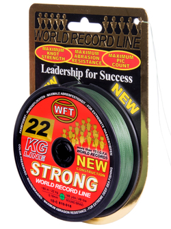 Леска плетёная WFT KG STRONG Green 150 м, 0.18 мм