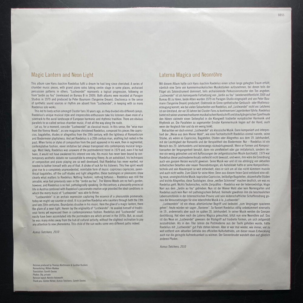 Roedelius ‎– Lustwandel (Европа 2010г.)