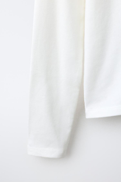 ZARA ФУТБОЛКА С МОДАЛОМ, БЕЛЫЙ
