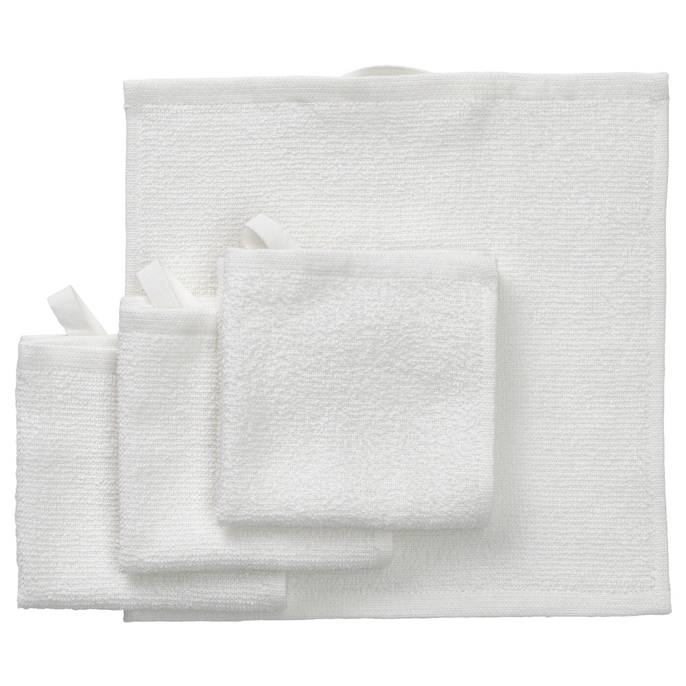 IKEA LUDDVIAL (ИКЕА ЛУДДВИАЛ) — Полотенце, белое, 25x25 см