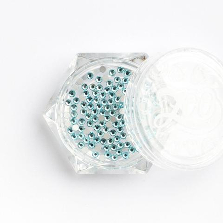 1097 Стразы стеклянные Aquamarine SS4 (1,5 мм) 100 шт