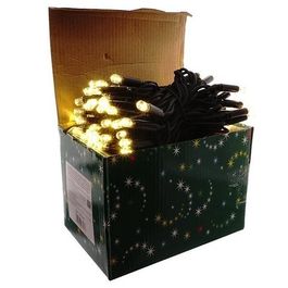 Электрогирлянда уличная "Праздничная", 8,5 м, (100 желтых LED ламп, постоянное свечение, 5W, шнур черный, без сил. кабеля)