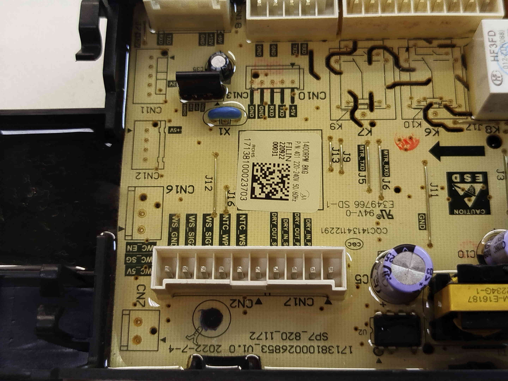 MF200D80WBS кт291 Электронный модуль стиральной машины Midea MF200D80WBS б/у
