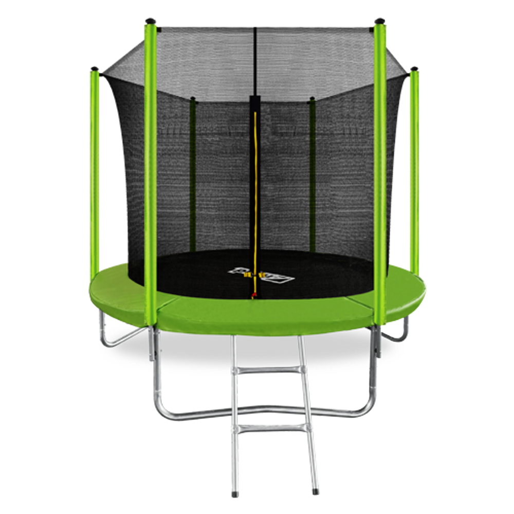 ARLAND Батут 8FT с внутренней страховочной сеткой и лестницей (Light green)