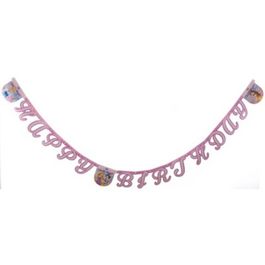Гирлянда-буквы "Happy Birthday Принцессы Гламур" 220см