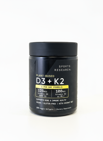 Sports Research, D3 + K2, 160 Veg Capsules | Vitamin D3 va K2, 160 kapsula