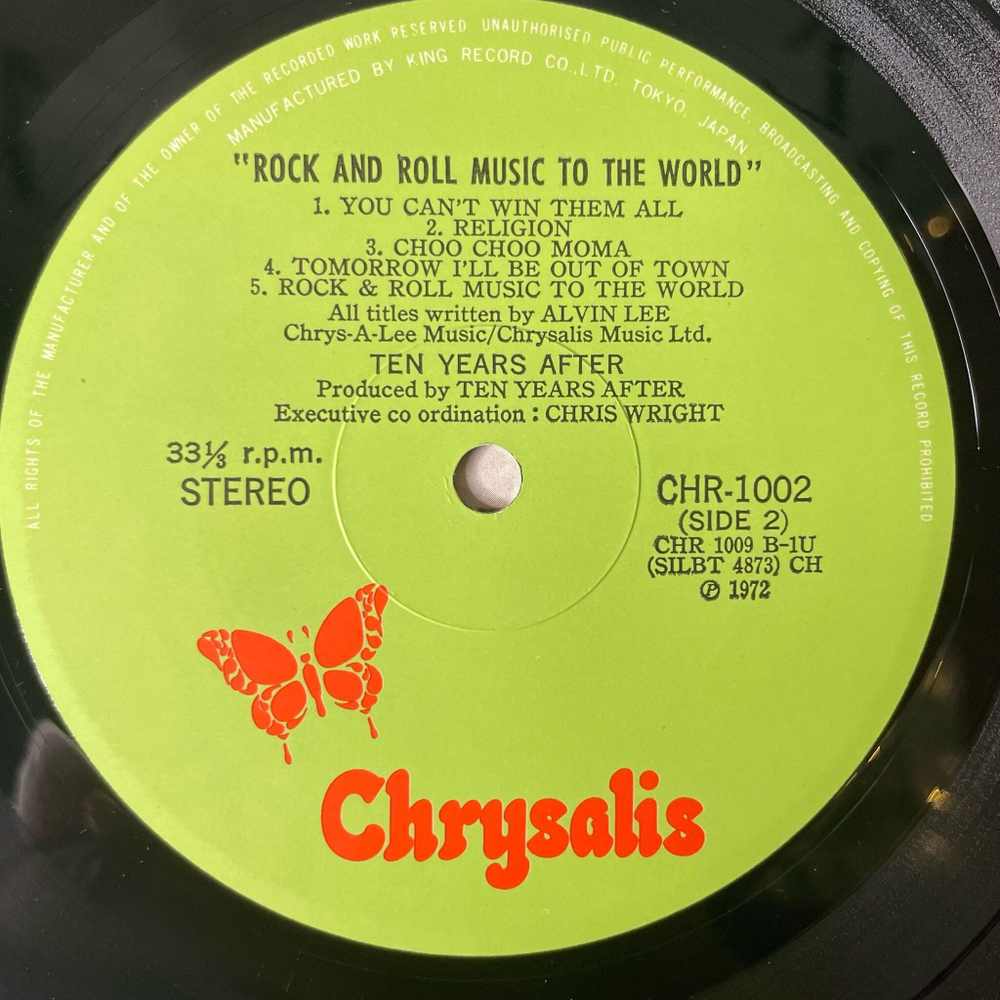 Винтажная виниловая пластинка LP Ten Years After Rock and Roll Music To The World (Japan 1972) (No Obi) You Give Me Loving