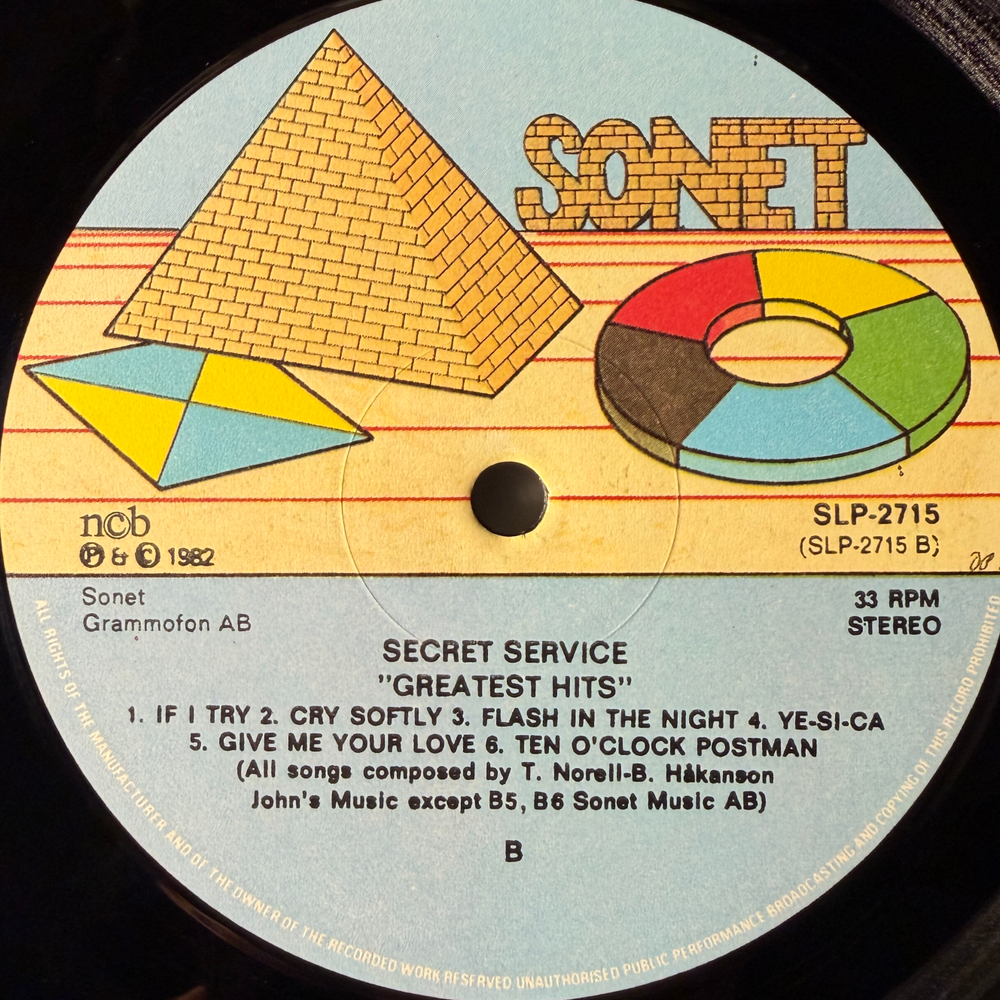 Secret Service - Greatest Hits (Скандинавия 1982г.)