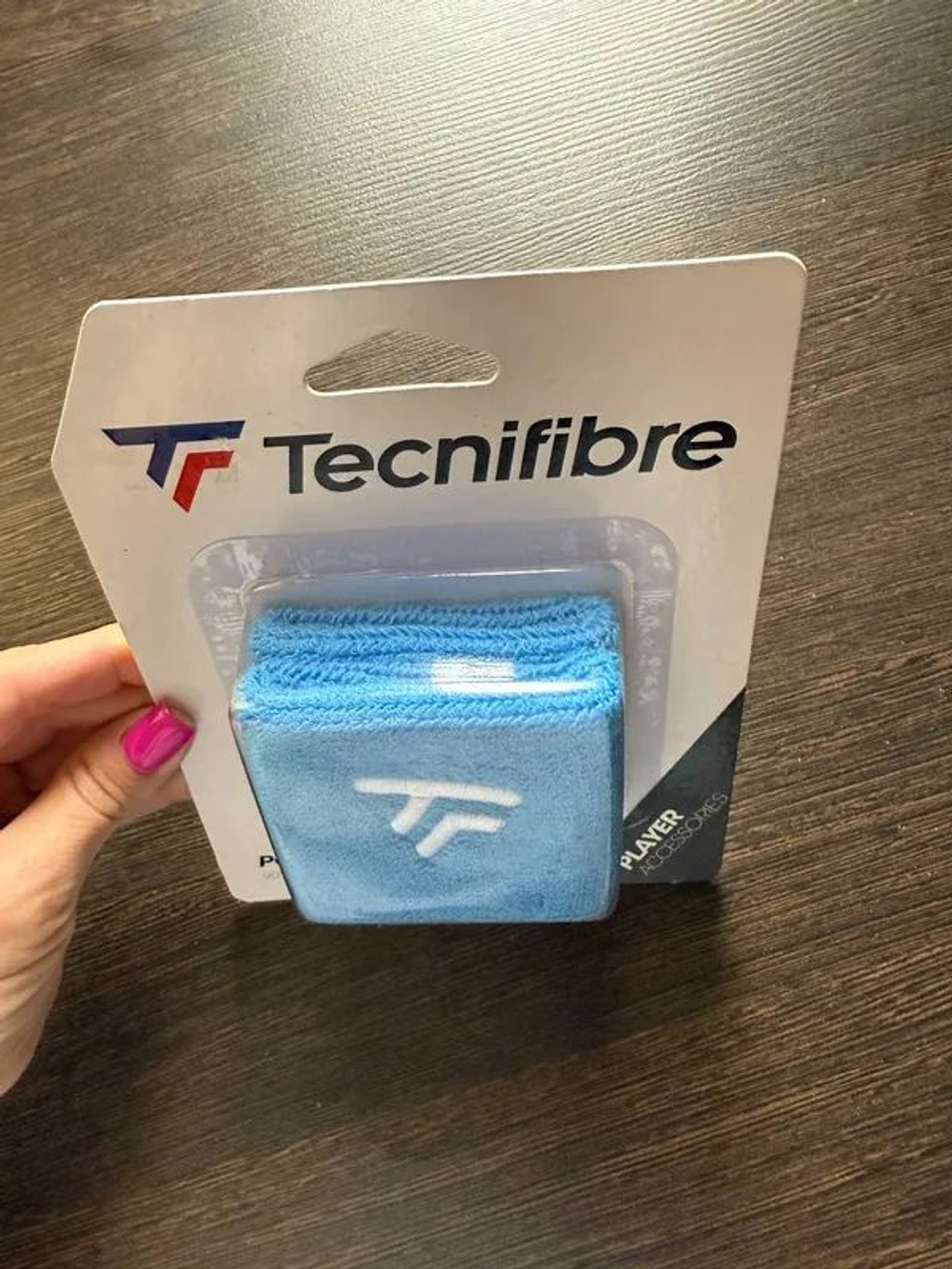 TECNIFIBRE WRISTBAND AZUR 2023 2P (Напульсник узкий) х2