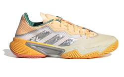 Мужские кроссовки теннисные Adidas Barricade M - white tint/taupe met./acid orange