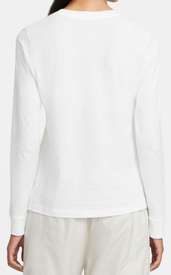 Женская футболка теннисная (dł. Рукава) Nike Essential LS Tee W - white/black