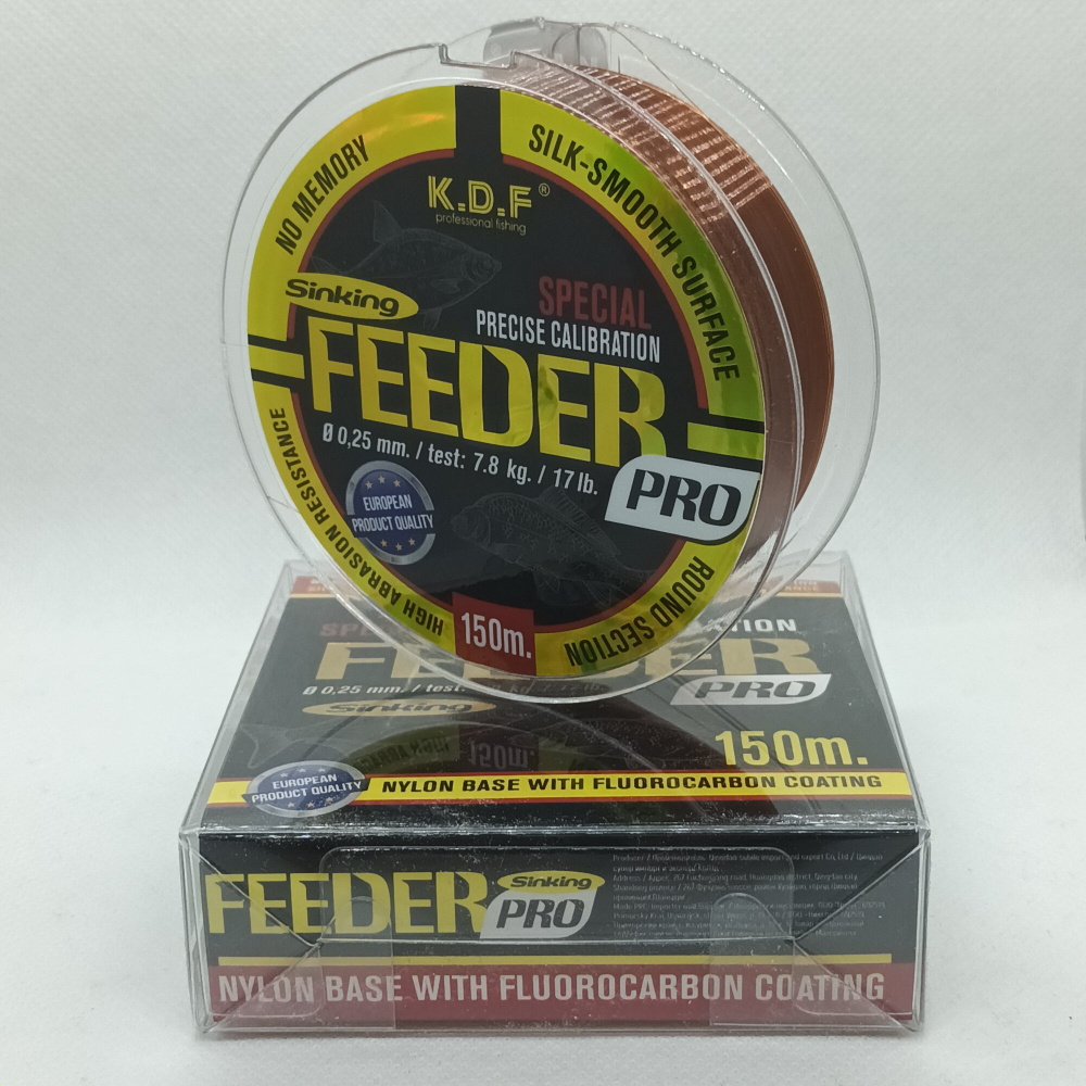 Леска Feeder Pro FC 0,25мм, разрывная нагрузка 5,7 кг, длина 200м, флюорокарбоновое покрытие