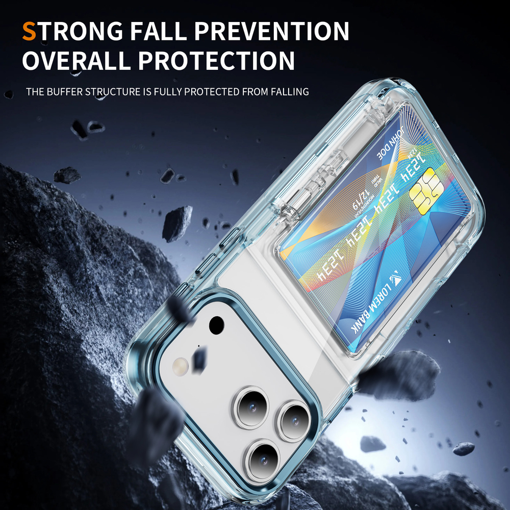 Прозрачный чехол Lumen Case с подставкой 2‑в‑1 и отделением для карт: iPhone 17 Pro Max