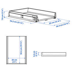 IKEA KNIVSHULT  (ИКЕА КНИВСХУЛТ)  -  Ящик, низкий - тёмно-серый 40x60 см
