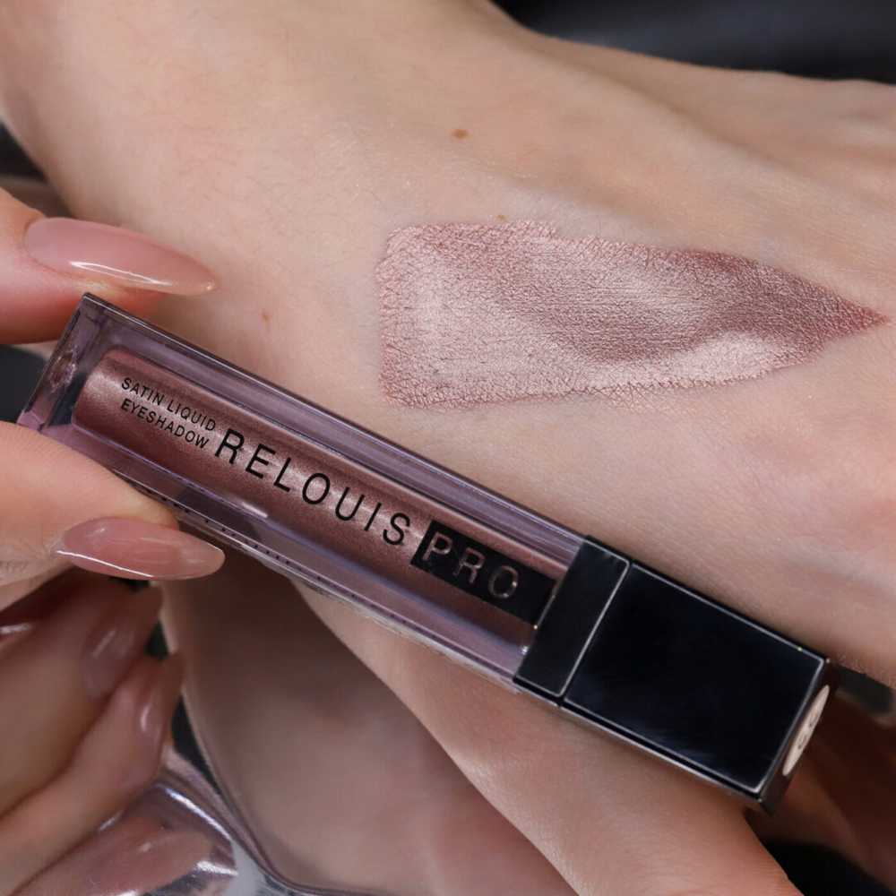 Тени для век жидкие сатиновые тон 22 Bronze N\'Roses «Relouis PRO Satin Liquid» 5 мл