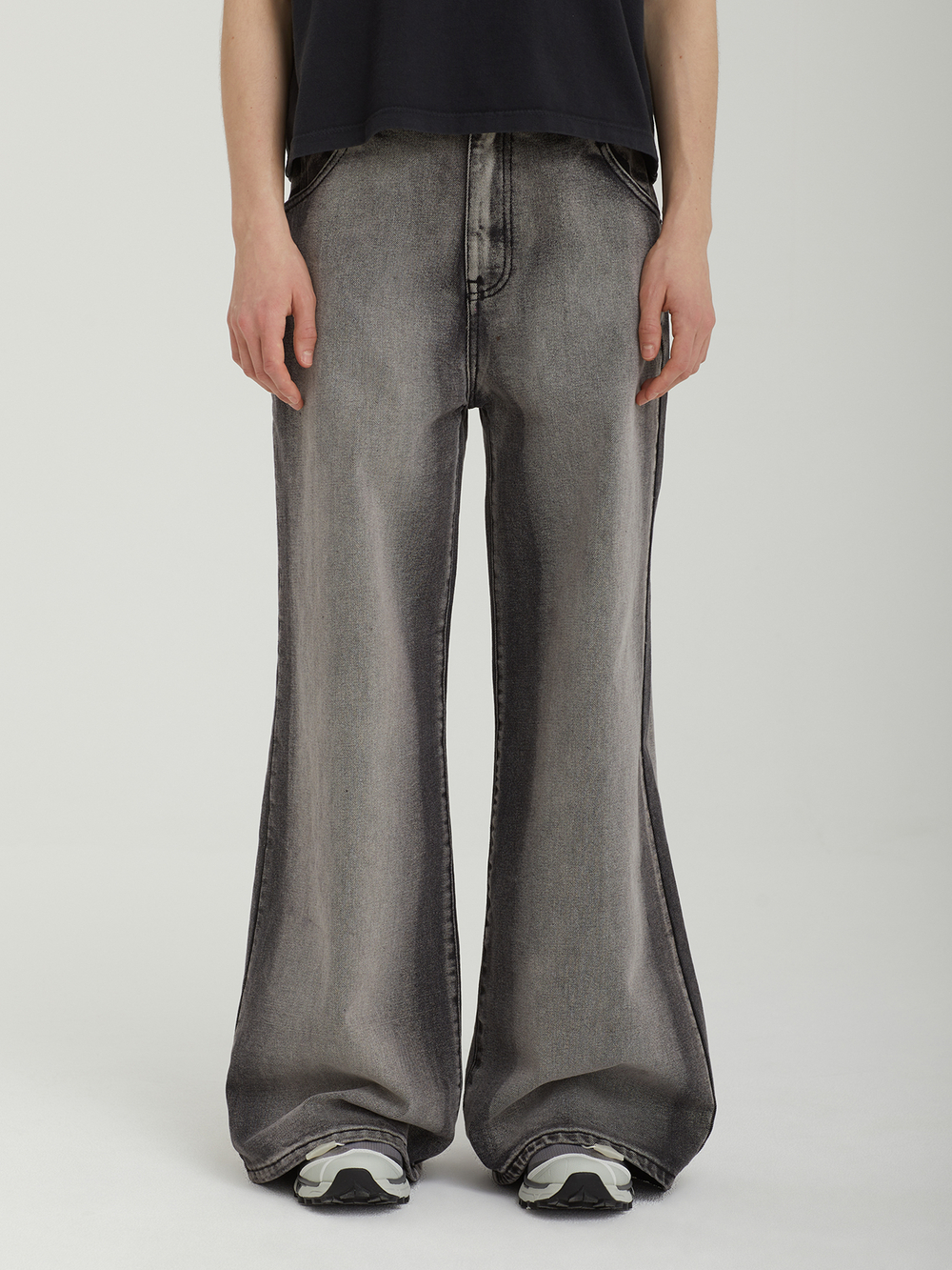 Женские Джинсы Glen Washed Grey Overdye Baggy
