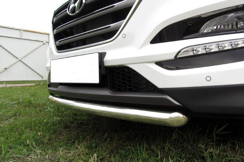 Защита переднего бампера (нержавейка) Hyundai Tucson 4WD (2015-2018) d57