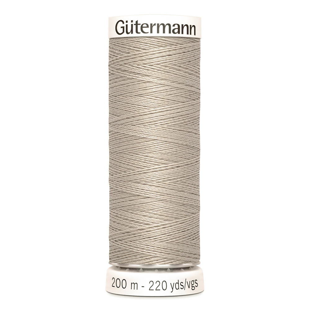 01 Нить Sew-All 100/200 м для всех материалов, 100% полиэстер Gutermann 748277 (118 серый крем)