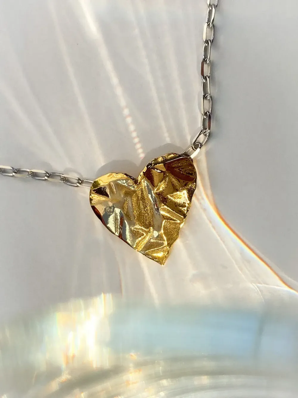 Колье-сердце Фолио, позолота / Folio gold