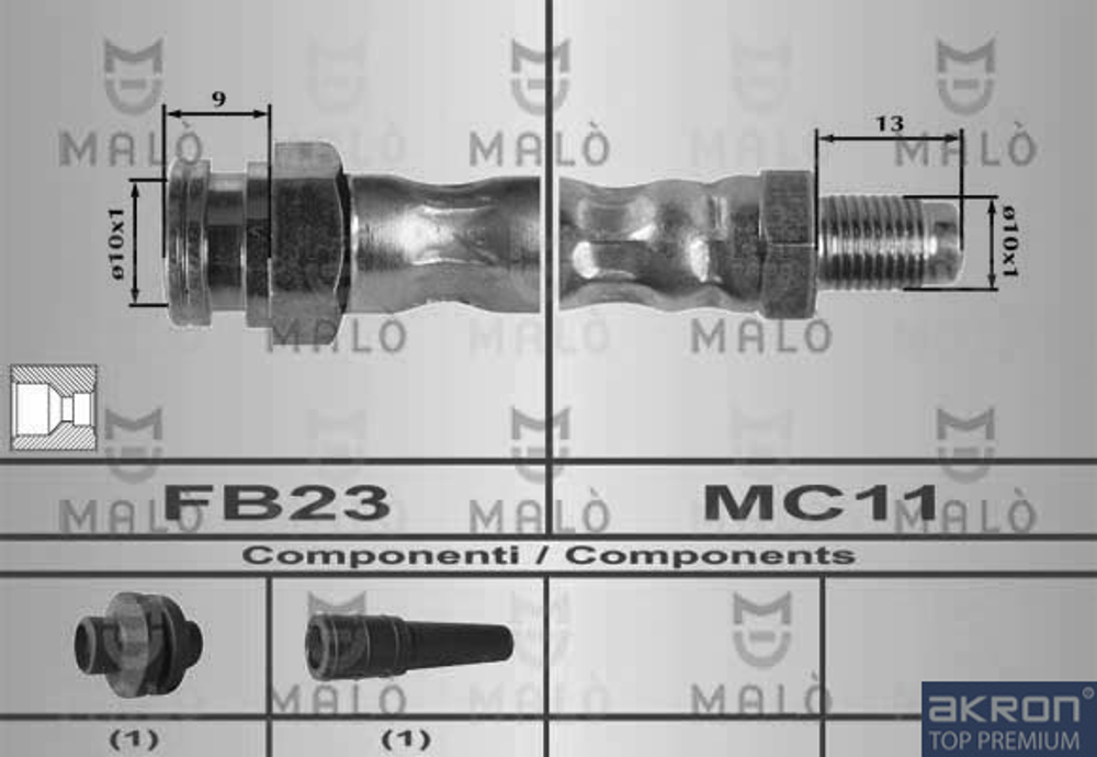 AKRON-MALÃ - 80188-MAL - Brake Hose