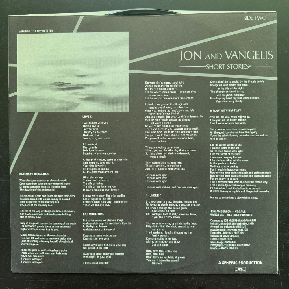 Jon And Vangelis ‎– Short Stories (США 1980г.)