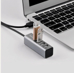 Разветвитель адаптер переходник USB HUB Хаб HOCO HB1 4 порта серый