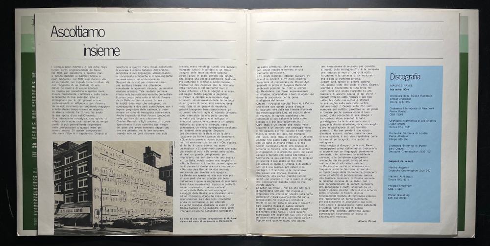 Равель - Ночной Гаспар / Матушка гусыня (Италия 1982г.)