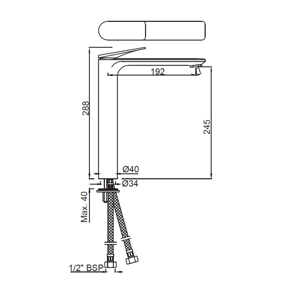 Смеситель для раковины Jaquar Laguna LAG-CHR-91005B