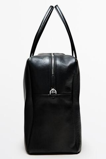 Massimo Dutti Большая дорожная сумка из кожи наппа, черный