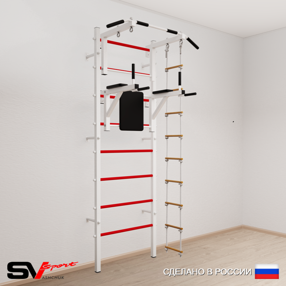 Шведская стенка Sv Sport усиленная 672 (Турник стандарт/Брусья/Лестница)