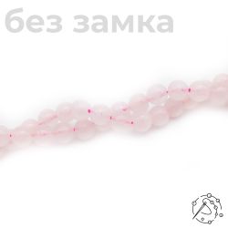 Нить бусин розовый кварц 6 мм