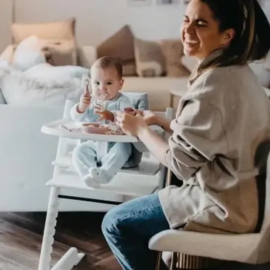 Стульчик для кормления STOKKE Tripp Trapp комплект 4 в 1 (White)