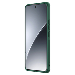 Чехол зеленого цвета (Dark Green) от Nillkin c поддержкой зарядки MagSafe для Xiaomi 15 Pro, серия Super Frosted Shield Pro Magnetic Case