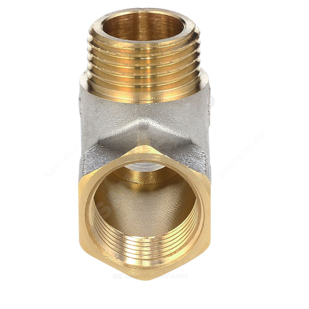 Тройник латунь никель Ду 15 (1/2") ВР/НР/НР Aquasfera 9035-01