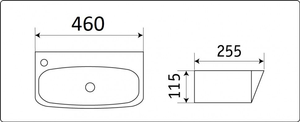 Умывальник CeramaLux 9055RAX