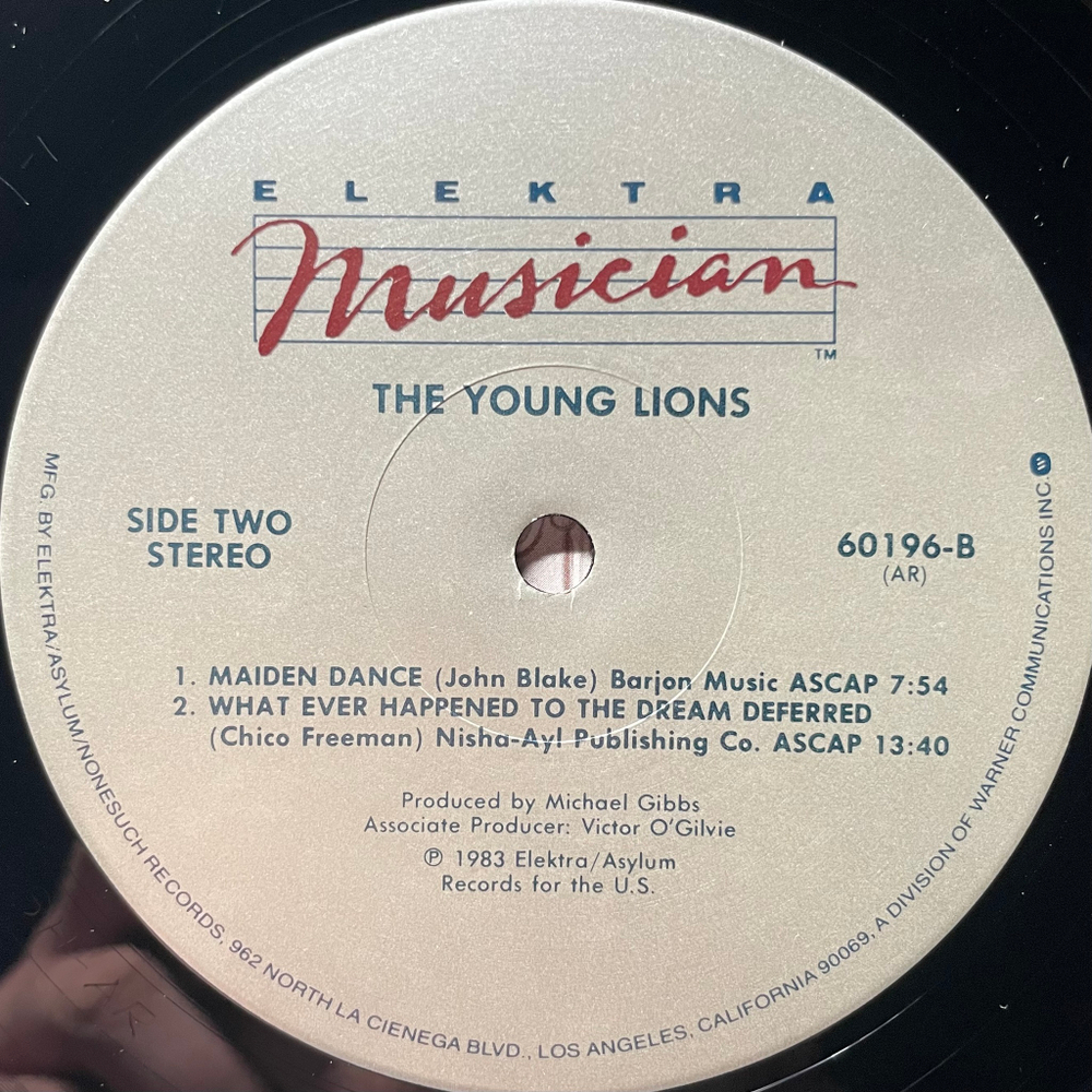 Сборник The Young Lions - A Concert Of New Music Played By Seventeen Exceptional Young Musicians - The Kool Jazz Festival June 30, 1982 2LP (США 1983г.)