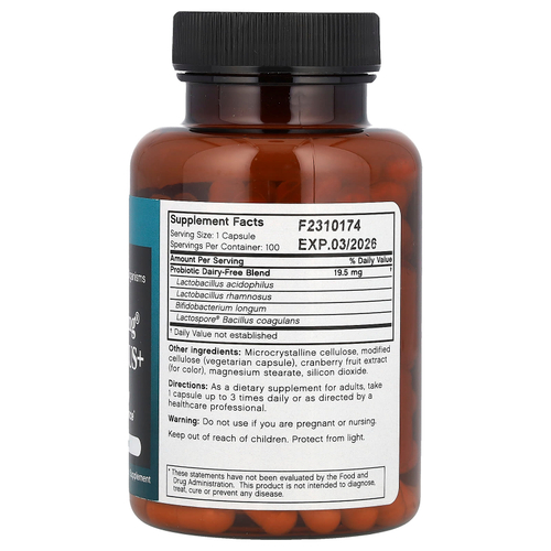 Futurebiotics, Longest Living Acidophilus +, 100 вегетарианских капсул
